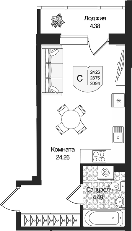 Планировка Охтинские высоты