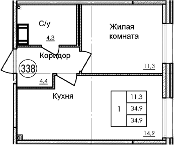 Планировка Парусная 1