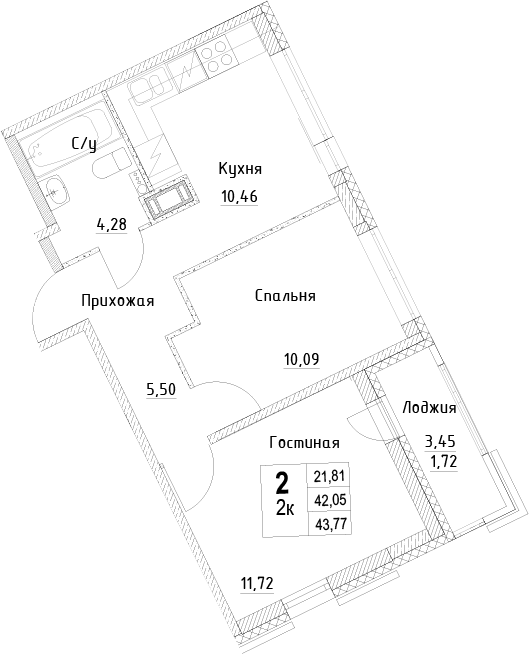 Планировка ID Kudrovo II