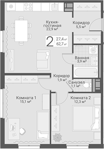 Планировка Руднева, 15