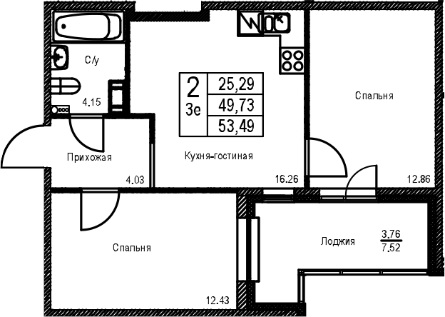 Планировка ID Kudrovo II