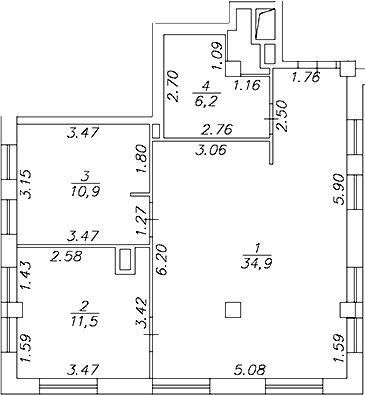 Планировка Artel 17/52 (бывш. Глер)