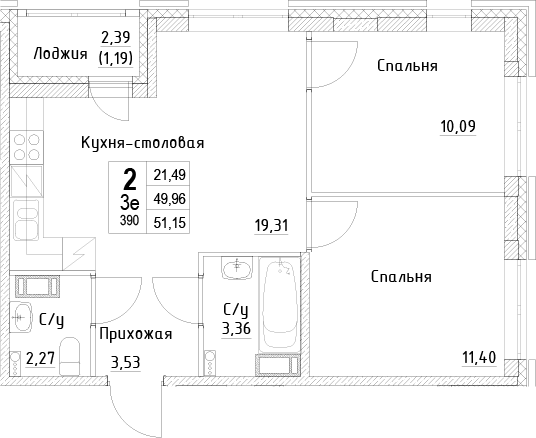 Планировка · ID Kudrovo II