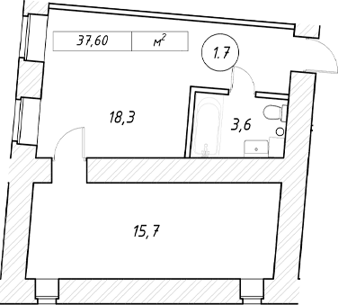 Планировка пр-кт Обуховской Обороны, 42 к2