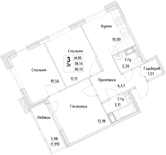 Планировка · ID Kudrovo II