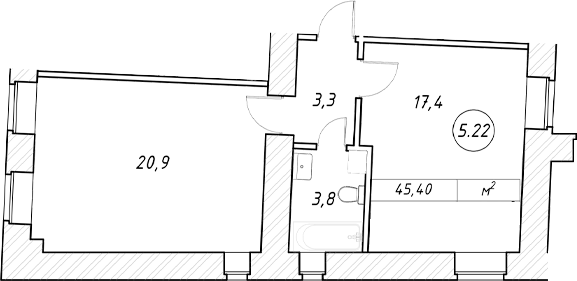 Планировка пр-кт Обуховской Обороны, 42 к2