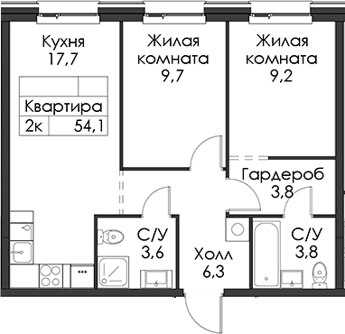 Планировка Шкиперский 19