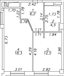 Планировка Artel 17/52 (бывш. Глер)