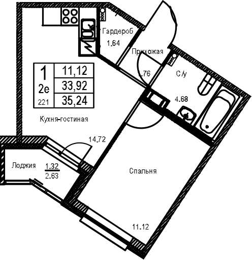 Планировка ID Kudrovo II
