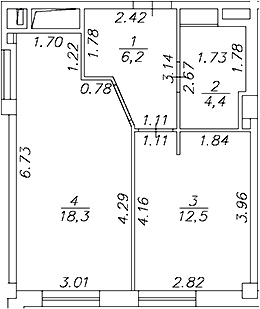 Планировка Artel 17/52 (бывш. Глер)