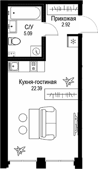 Планировка ID Petrogradskaya