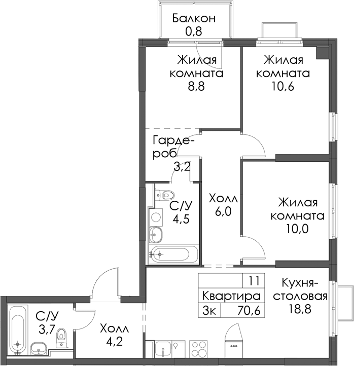 Планировка Янинский лес