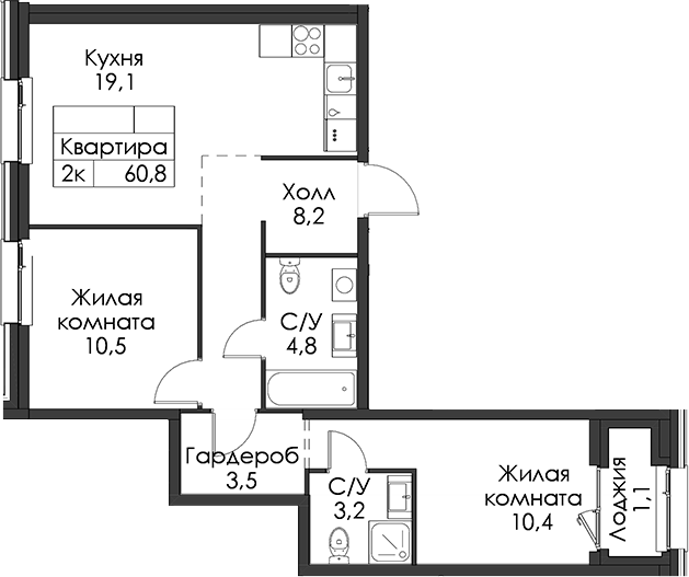 Планировка Шкиперский 19