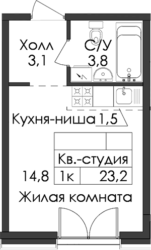 Планировка Лермонтовский 54