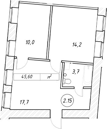 Планировка пр-кт Обуховской Обороны, 42 к2