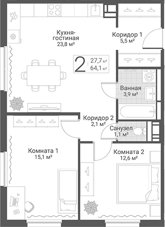 Планировка Руднева, 15