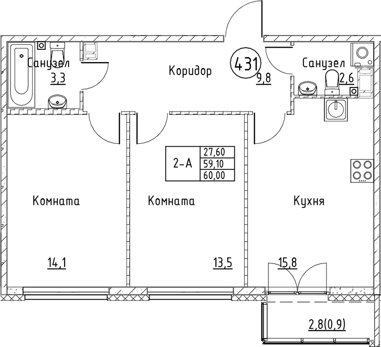 Планировка Кронунг Юг