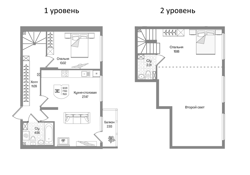 Планировка Охтинские высоты