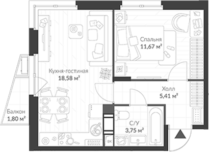 Планировка ВЕРЕН НОРТ Cертолово