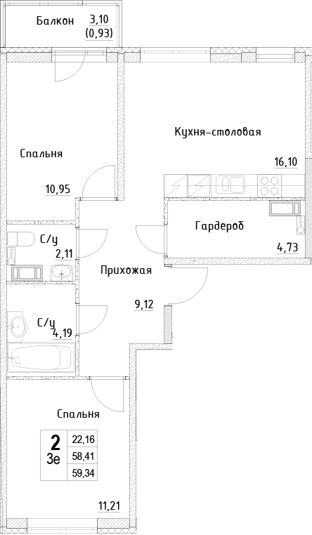 Планировка · ID Kudrovo II