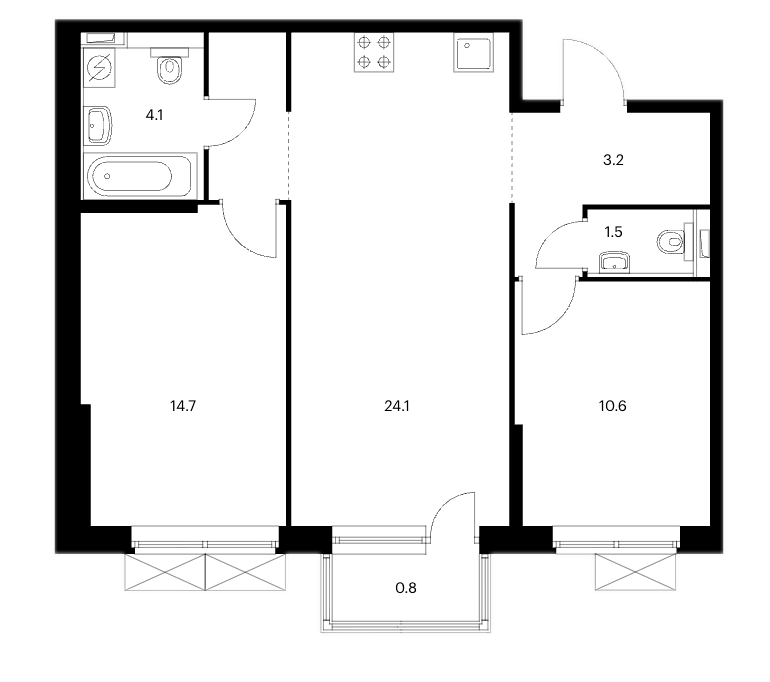 Планировка Кантемировская 11