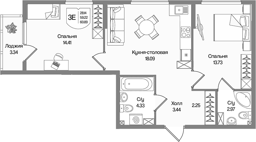 Планировка · Охтинские высоты