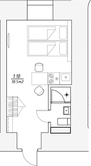Планировка · Апарт-отель 3* в Петровском пер., 4