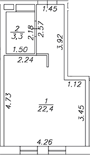 Планировка Artel 17/52 (бывш. Глер)
