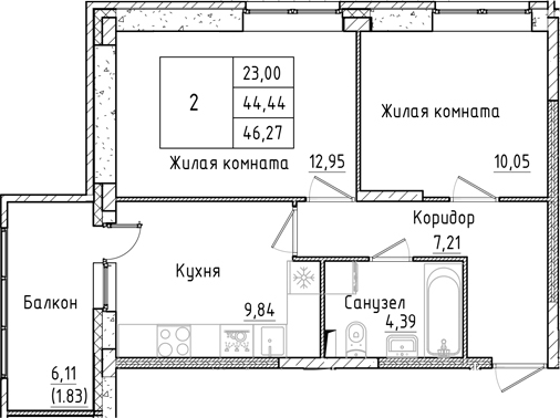 Планировка Аквилон РекаПарк