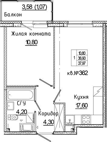 Планировка Аквилон Янино