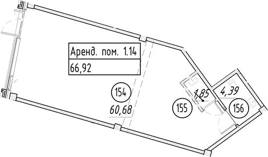 Планировка помещения · ТЦ Ветеранов