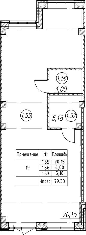 Планировка помещения · Уютный Новоселье